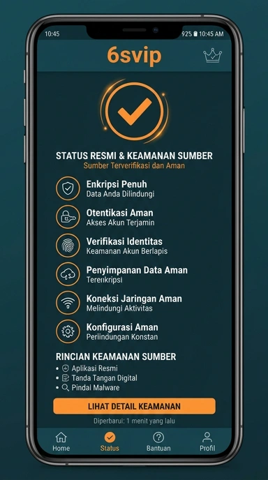 Tampilan kanal resmi 6svip