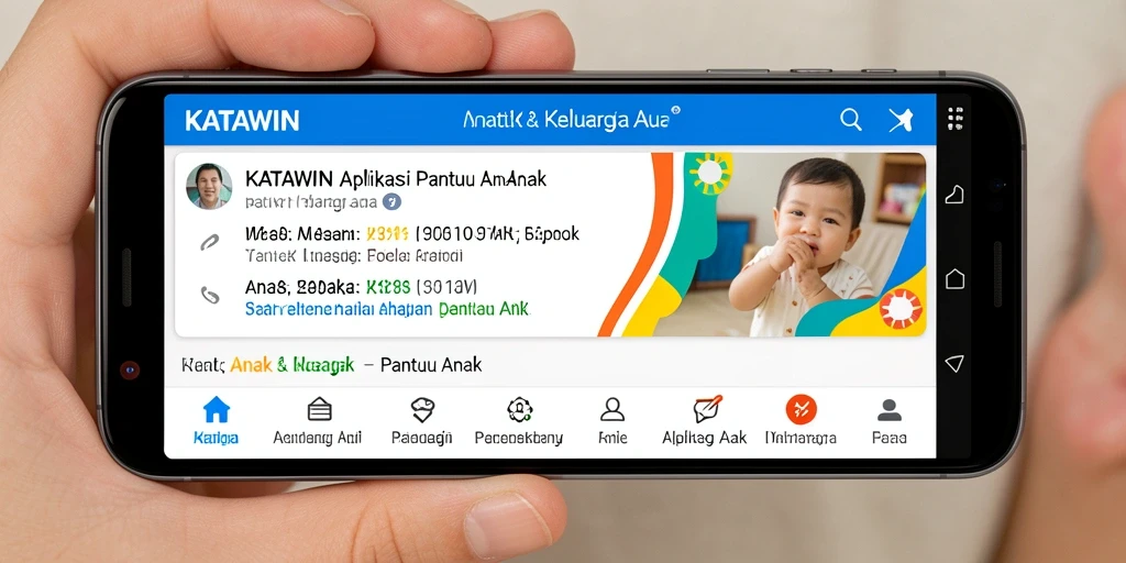 Tampilan antarmuka KATAWIN untuk memantau aktivitas anak dengan mudah.