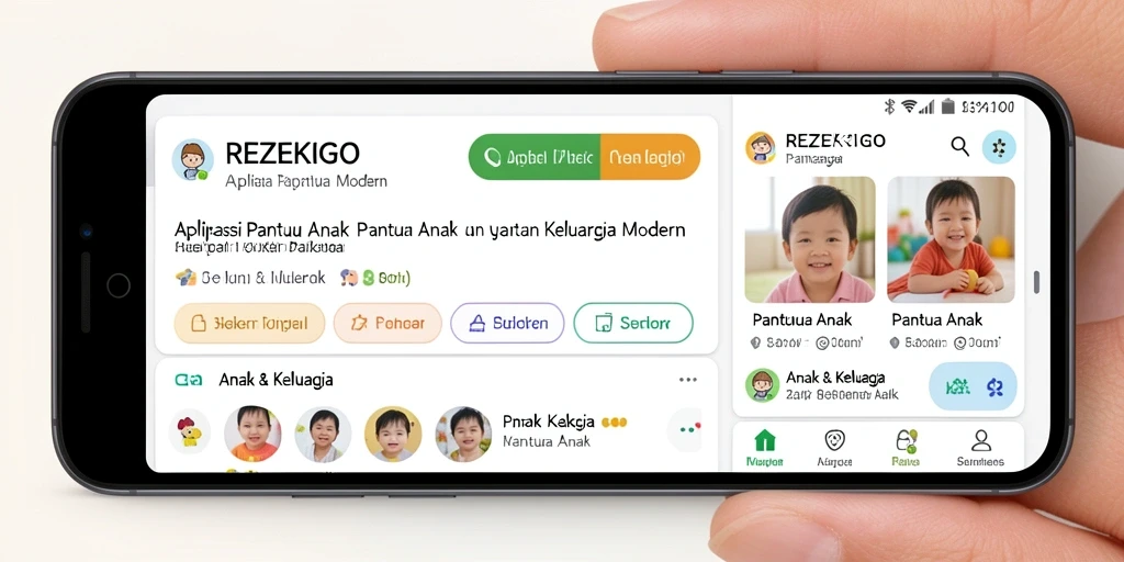 Screenshot antarmuka REZEKIGO yang intuitif untuk Pantau Anak.