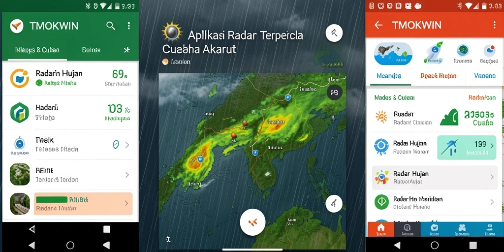 Tampilan antarmuka TMOKWIN yang menunjukkan radar hujan dengan jelas.